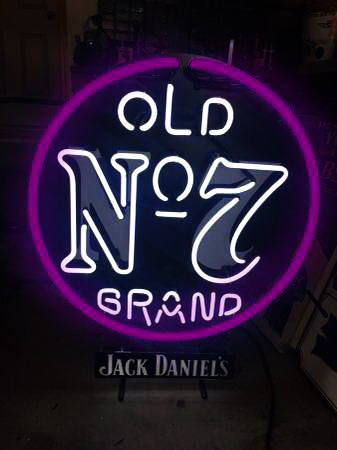 Jack Daniels Old No 7 Brand Round Neon Sign